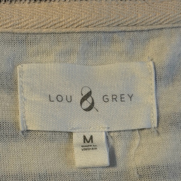 Lou & Grey Side Button Accent Striped Terry Sweater - Picture 5 of 6